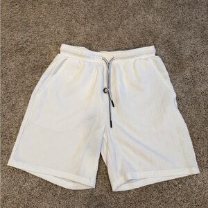 White Casual Men's Shorts